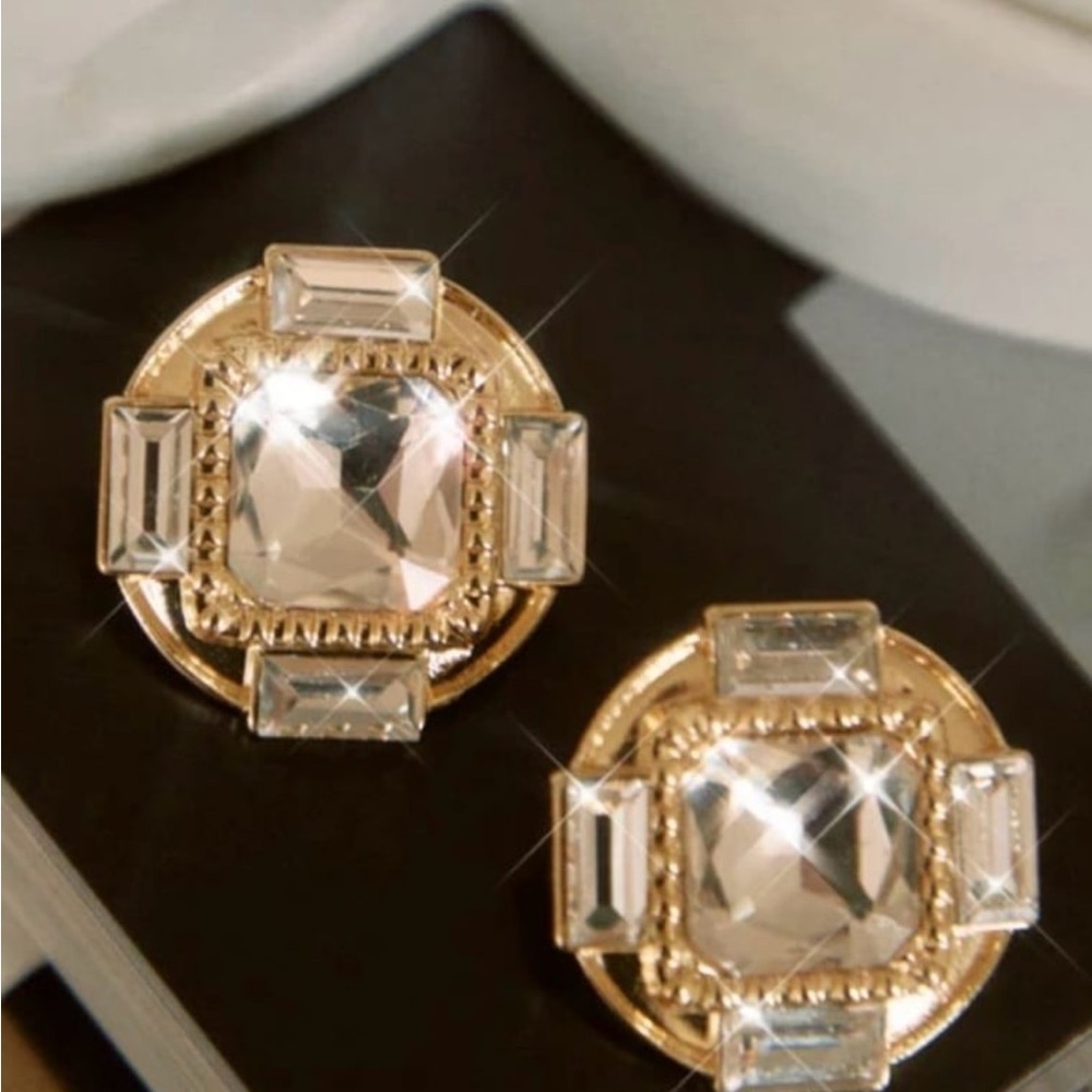 Gold Crystal Earrings